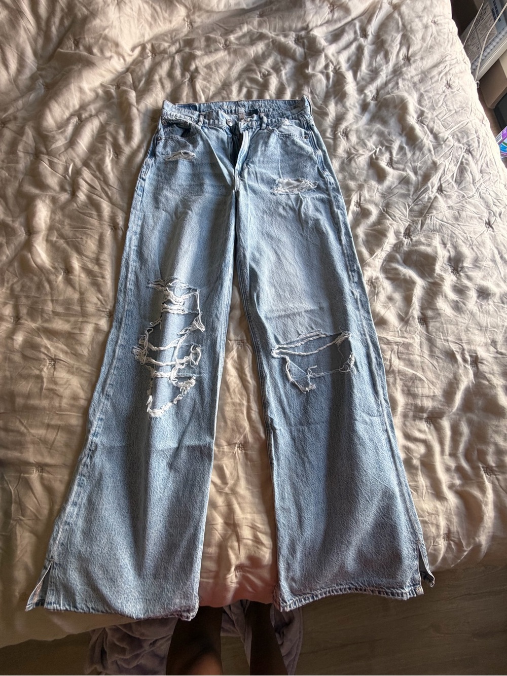 American Eagle Outfitters Light Blue Wide leg jeans